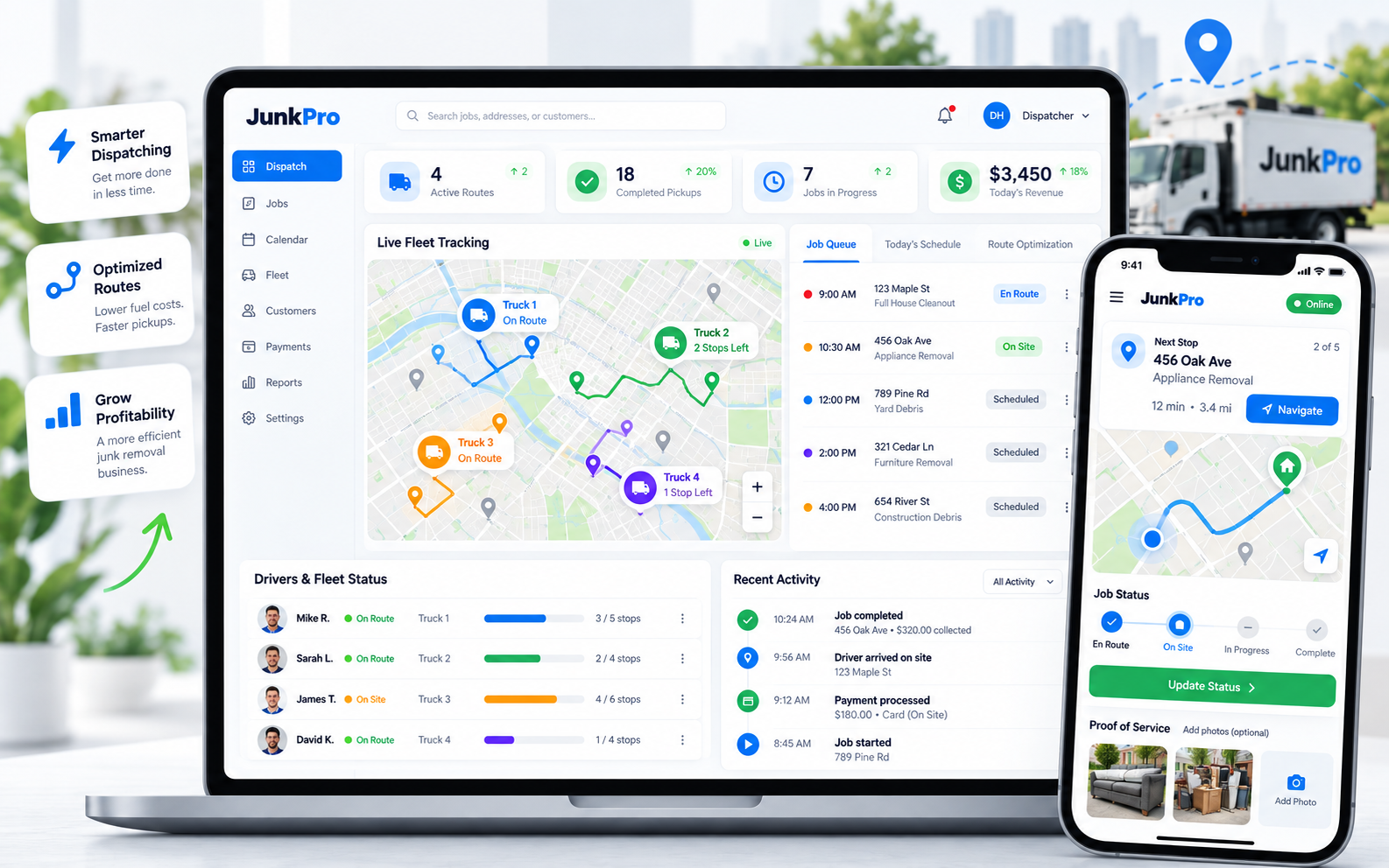 Fleet Dispatch App and Route Tracking Software