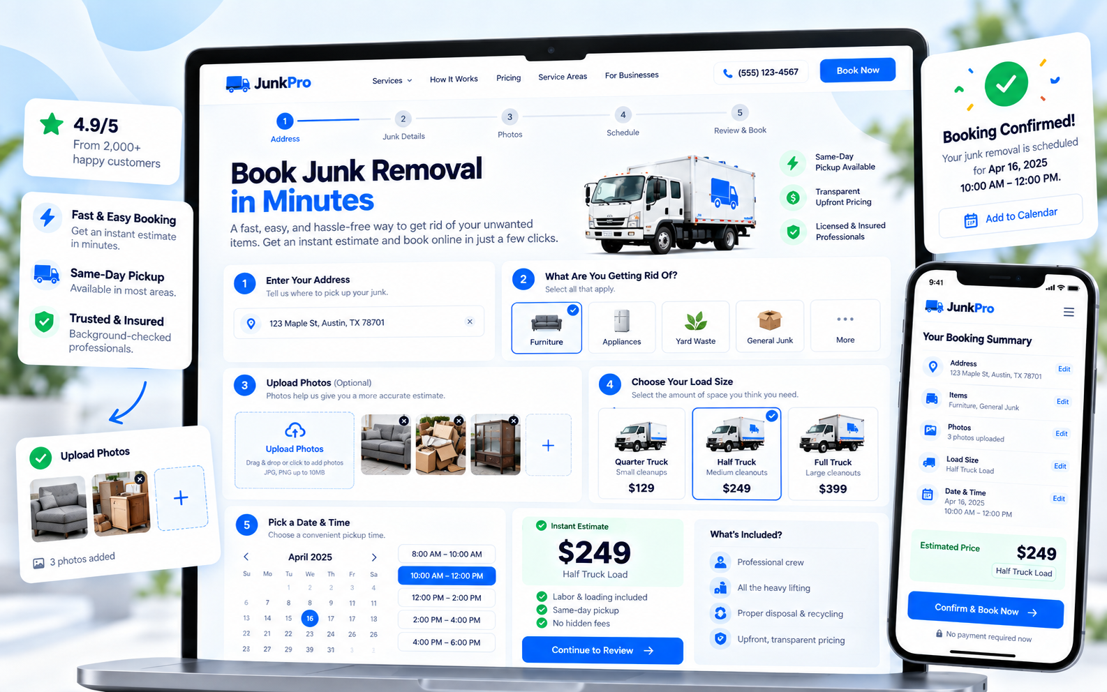 Online Booking Form UX/UI Design