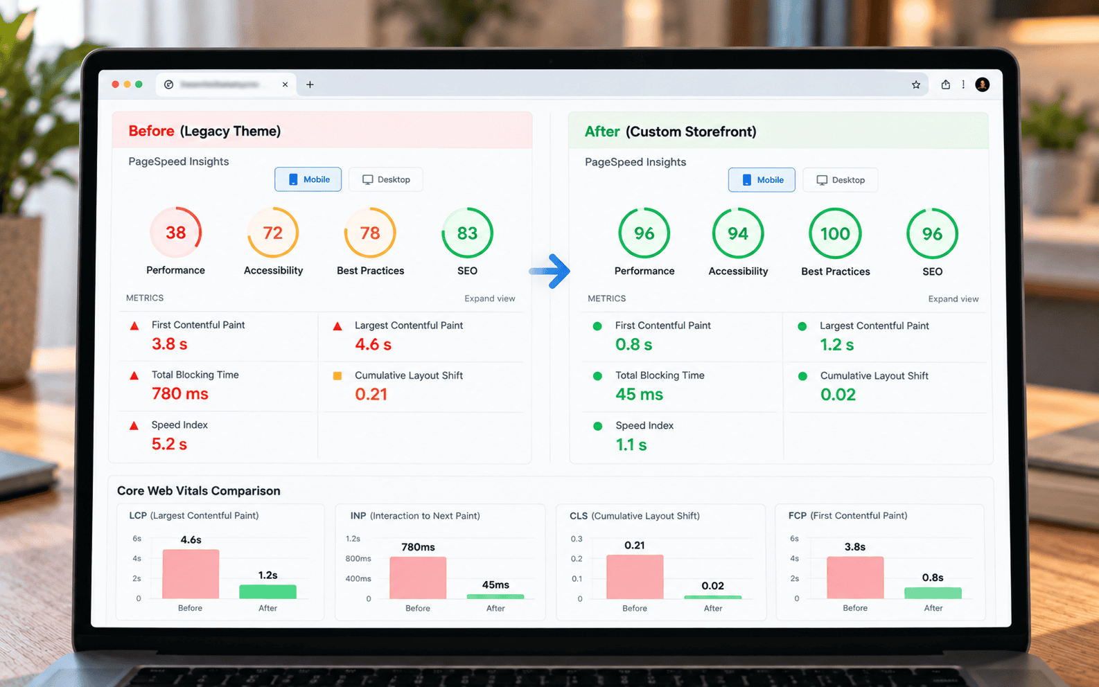 Performance audit and Lighthouse score improvements