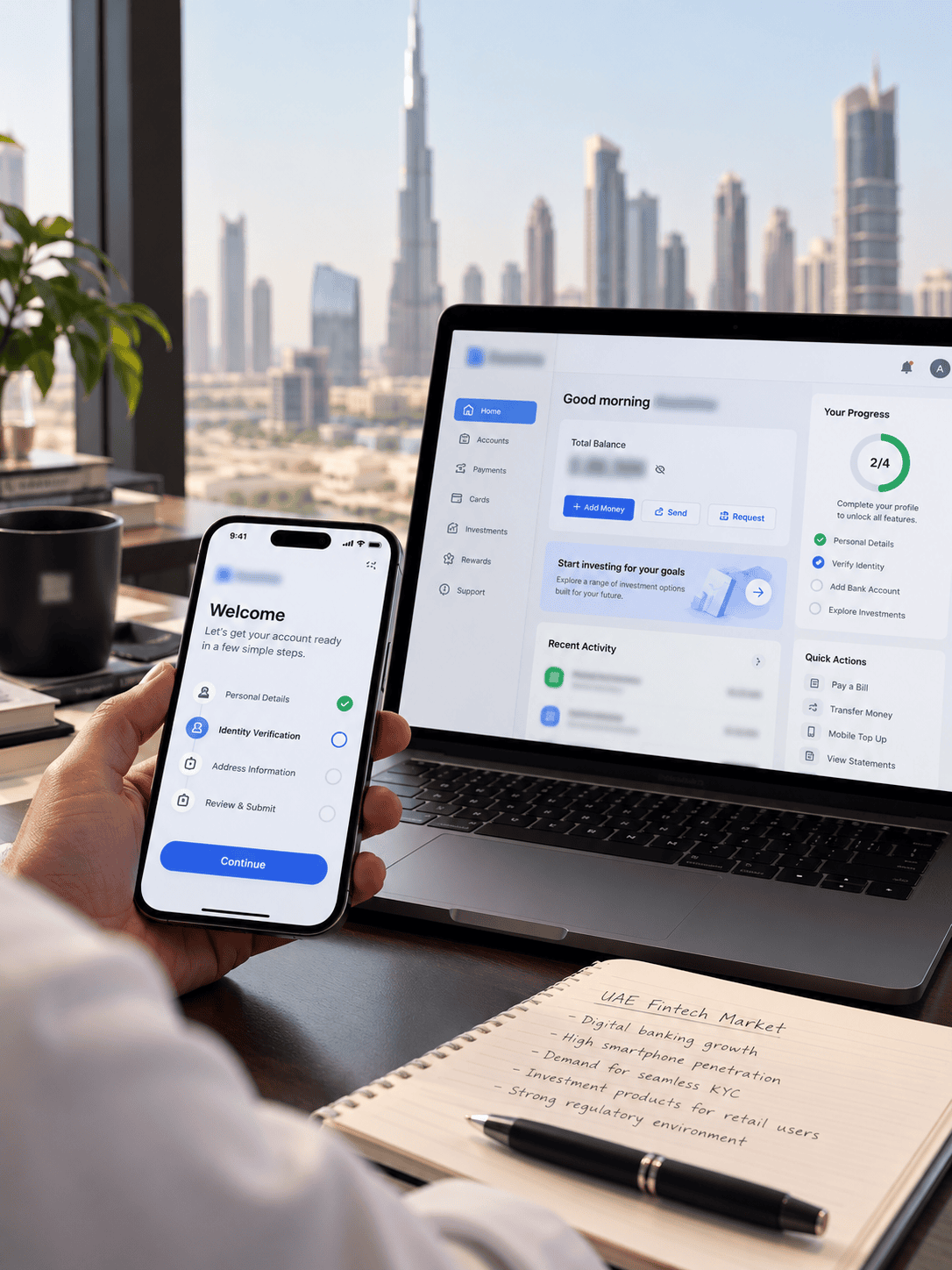 UAE Fintech Industry Concept