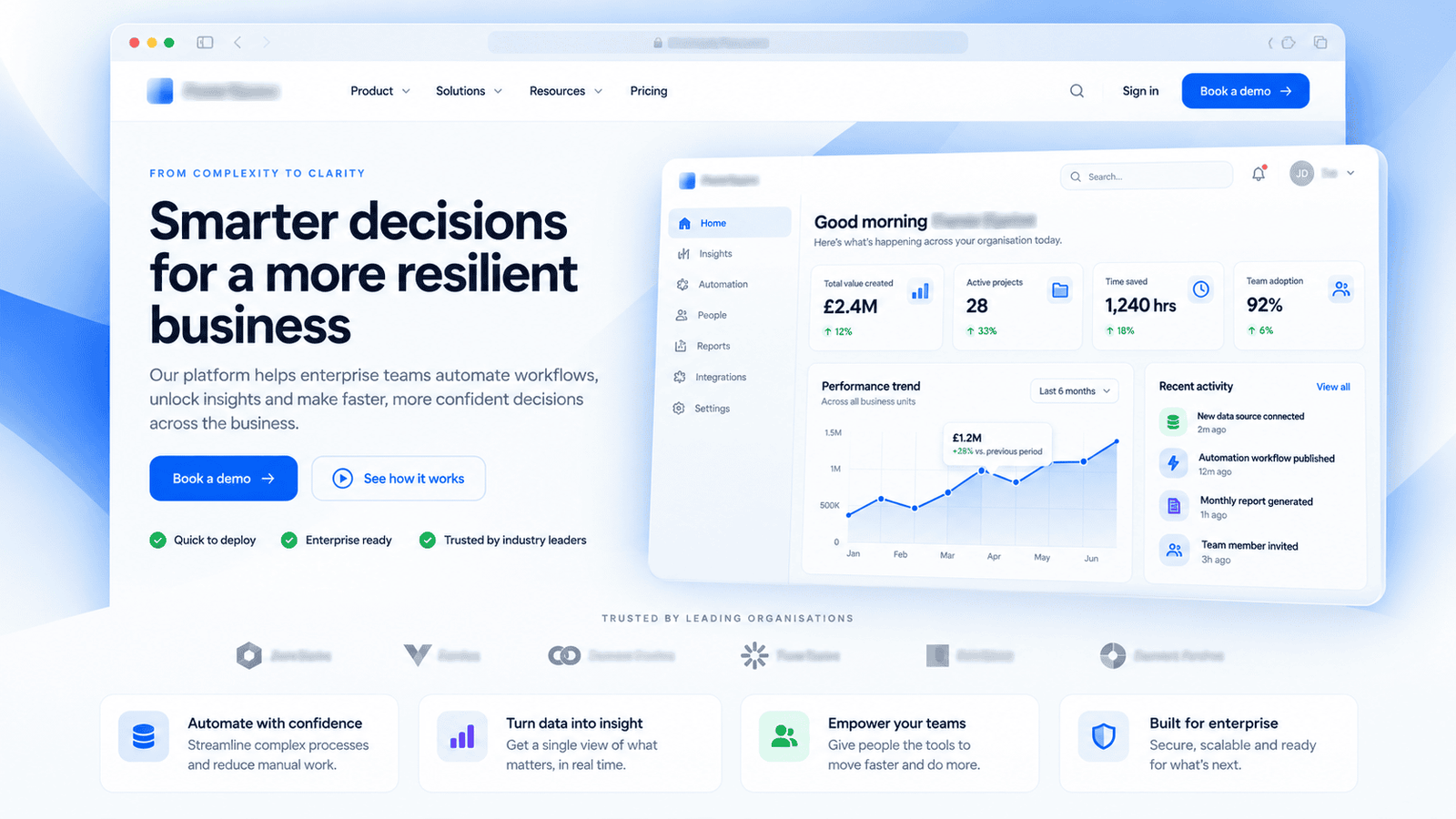 B2B SaaS Corporate Homepage Redesign