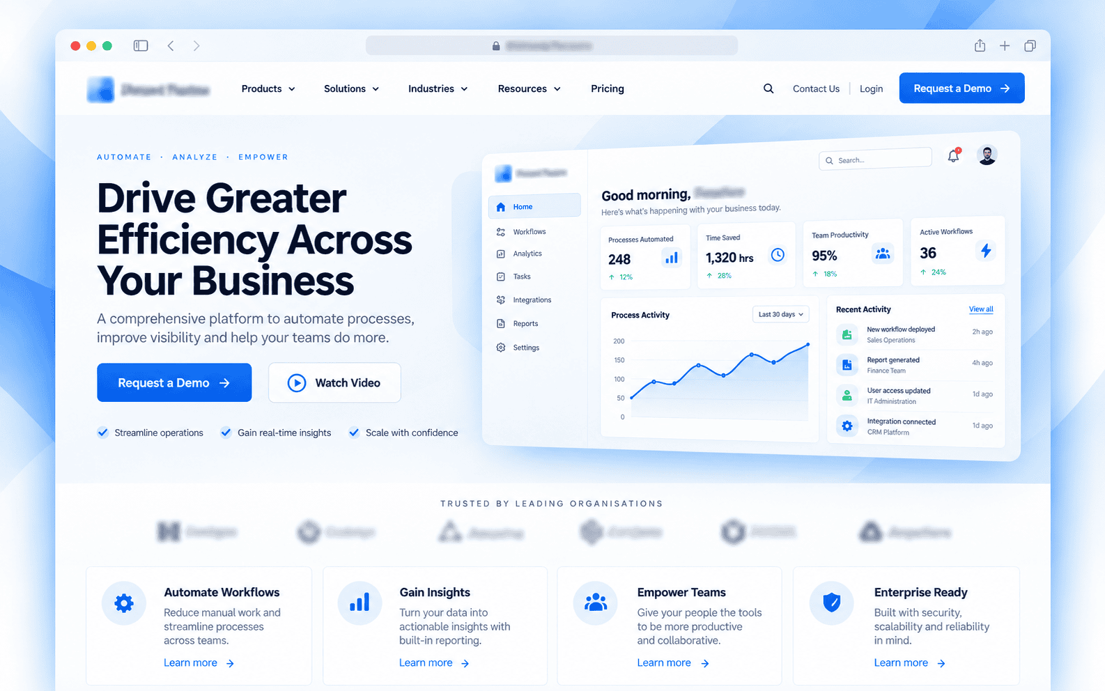 Modern SaaS corporate website
