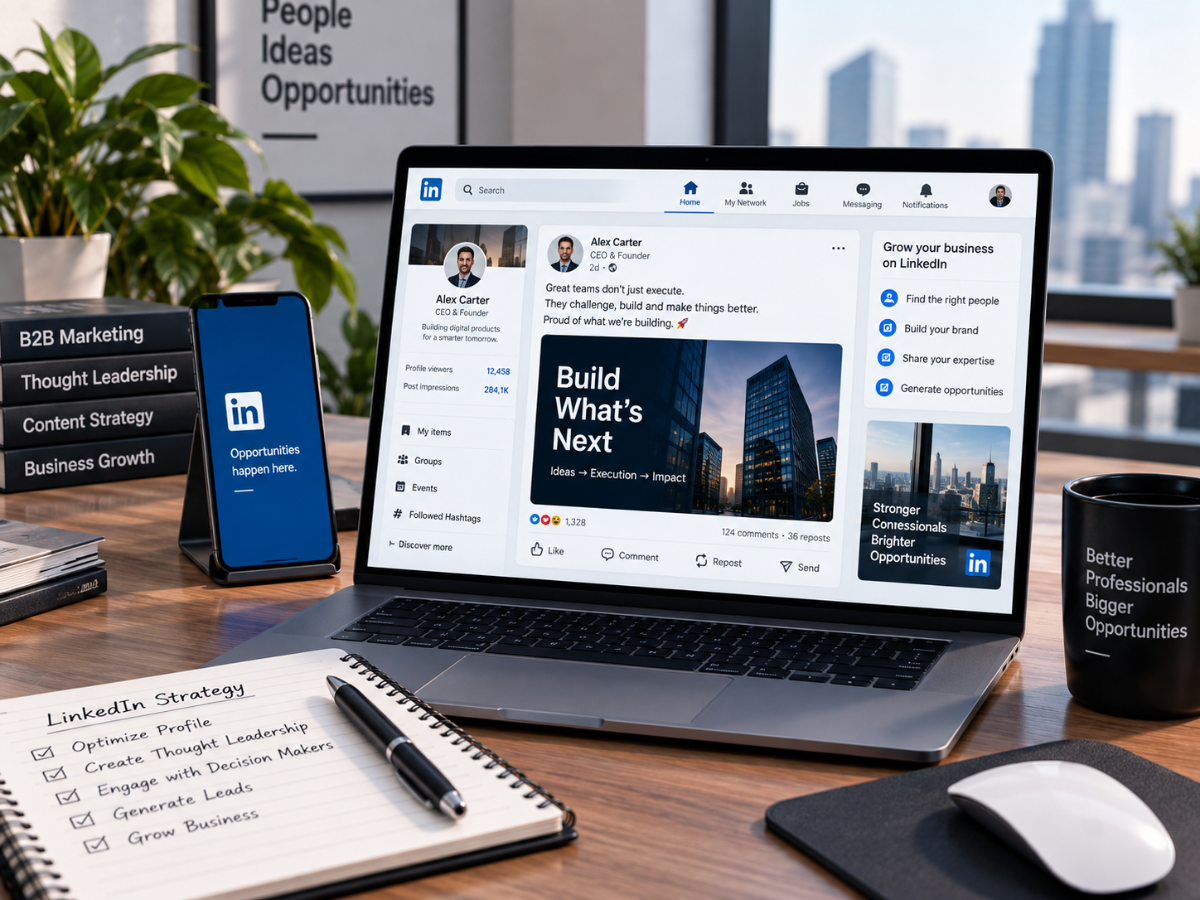 LinkedIn Marketing — B2B Thought Leadership and Company Page