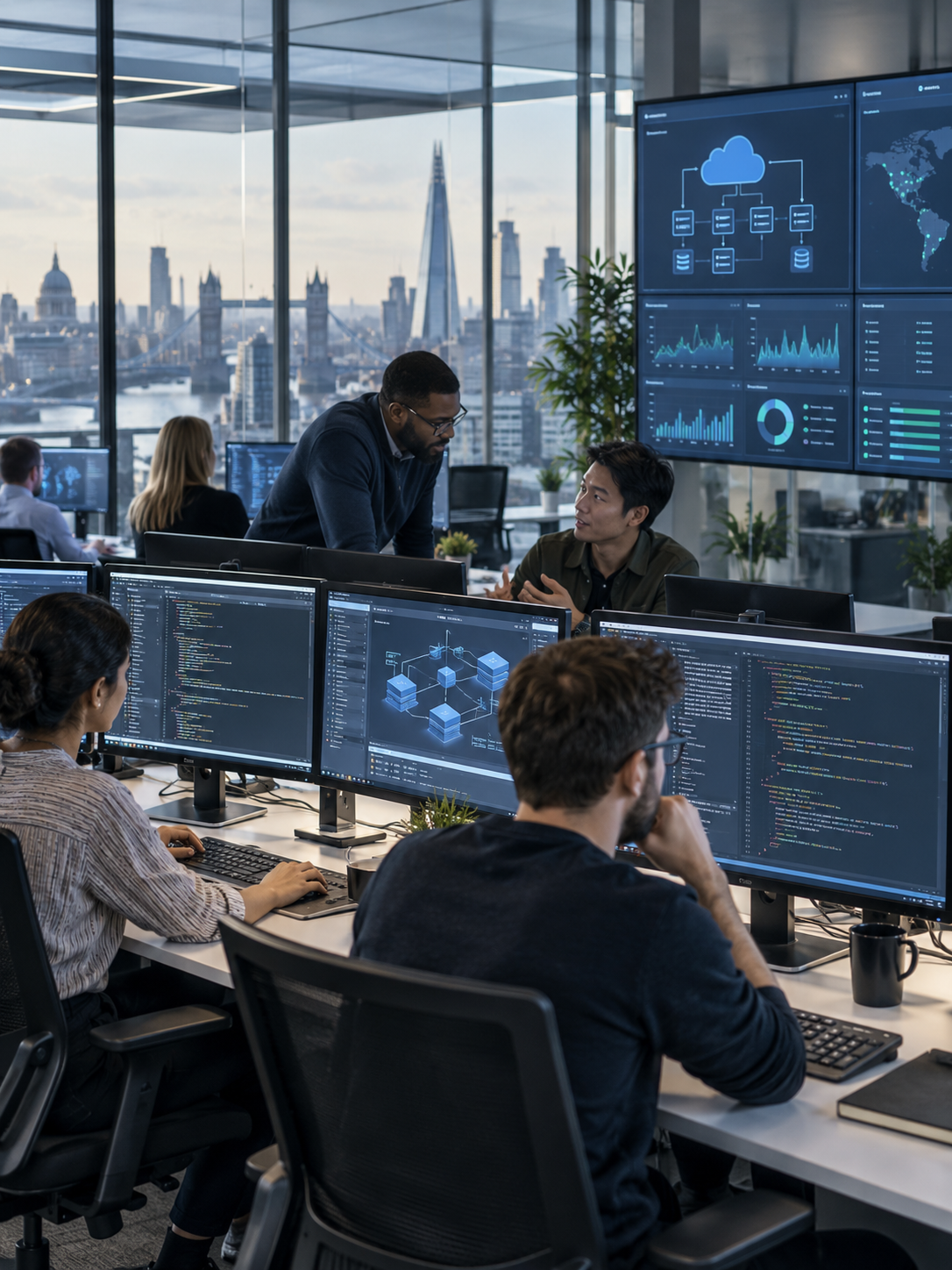 UK enterprise software engineering and cloud operations environment