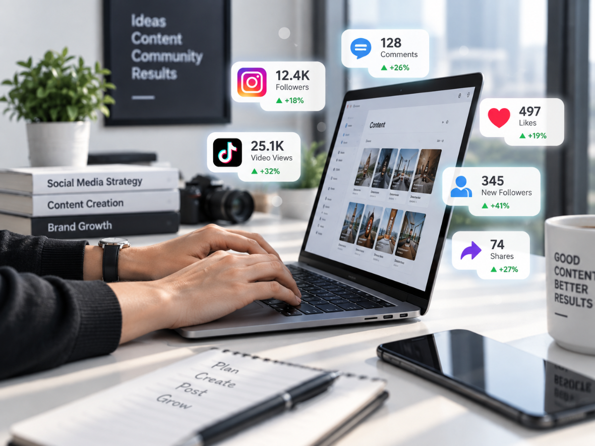 Social Media Marketing — Instagram LinkedIn TikTok Content Strategy
